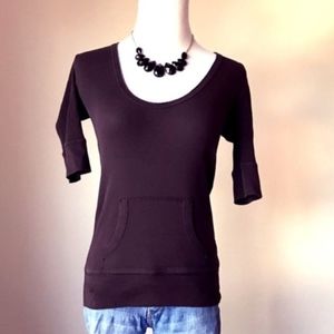 Victoria's Secret Brown Short Sleeved Hoodie